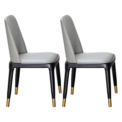 Designer Style Rectangle Dining Set 1/2/5/7 Pieces Sintered Stone Top Wooden Table Set 2 Grey Chairs Clearhalo 'Dining Room Sets' 'Dining Tables & Seating' 'dining_room_set' 'furn' 'furn_dining_room_set' 'Furniture' 'Kitchen & Dining Furniture' 6239693