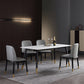 Designer Style Rectangle Dining Set 1/2/5/7 Pieces Sintered Stone Top Wooden Table Set Clearhalo 'Dining Room Sets' 'Dining Tables & Seating' 'dining_room_set' 'furn' 'furn_dining_room_set' 'Furniture' 'Kitchen & Dining Furniture' 6239703