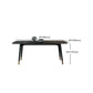 Designer Style Rectangle Dining Set 1/2/5/7 Pieces Sintered Stone Top Wooden Table Set Clearhalo 'Dining Room Sets' 'Dining Tables & Seating' 'dining_room_set' 'furn' 'furn_dining_room_set' 'Furniture' 'Kitchen & Dining Furniture' 6239707