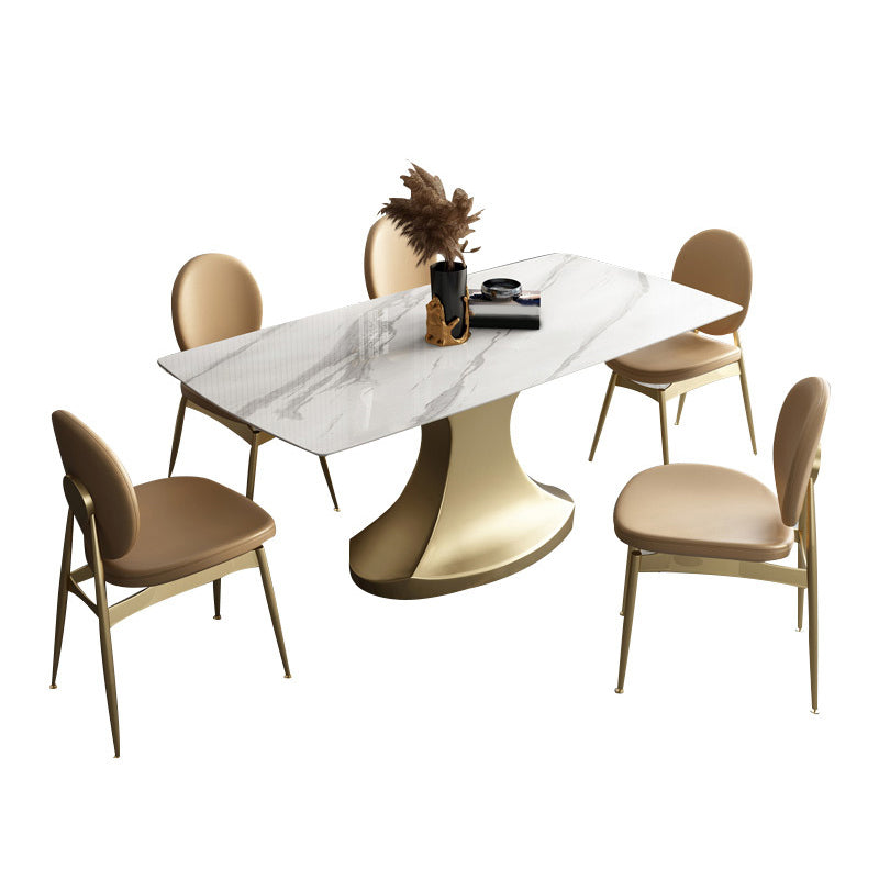Designer Style 1/4/5/6/7 Pieces Rectangle Dining Set Sintered Stone Top Dinette Table Set