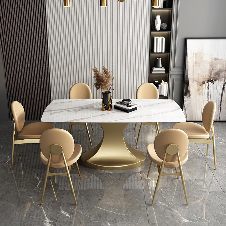 Designer Style 1/4/5/6/7 Pieces Rectangle Dining Set Sintered Stone Top Dinette Table Set