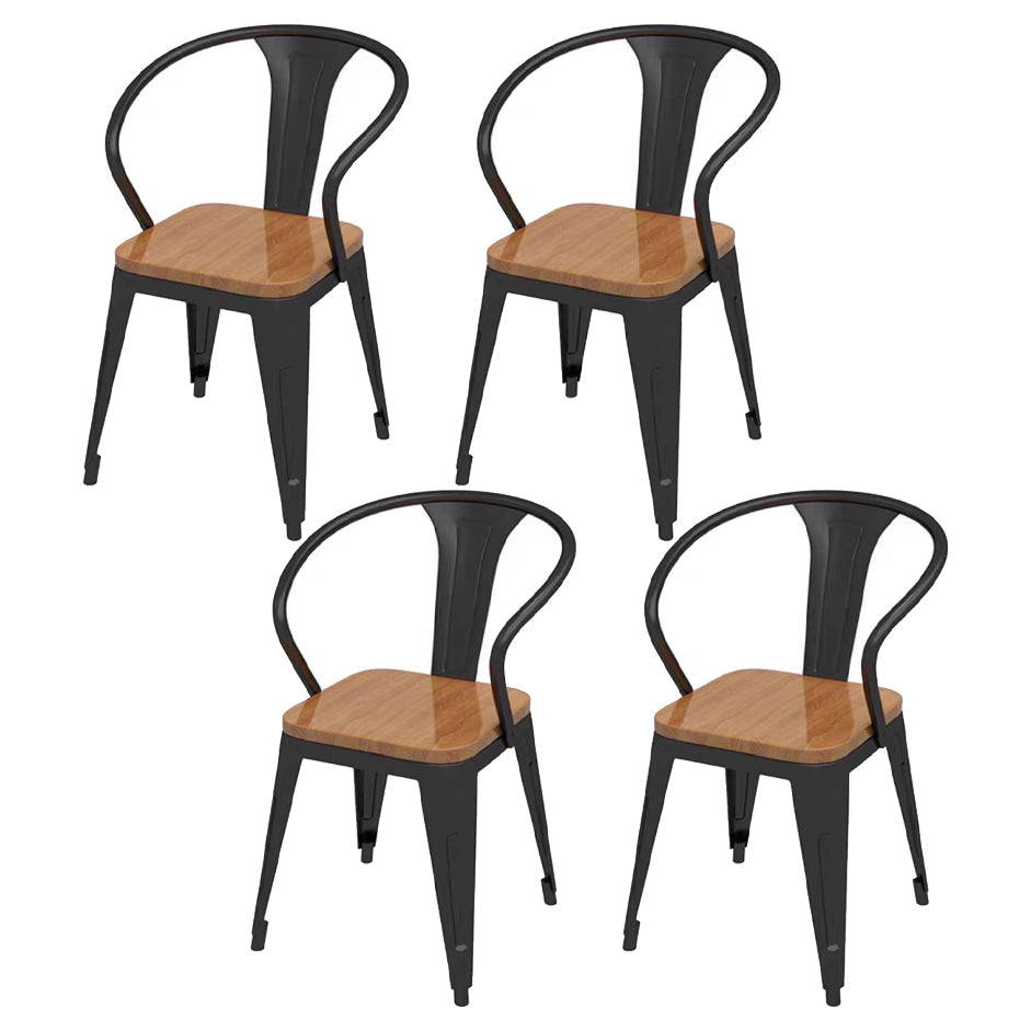 1/2/4/9 Pieces Modern Dining Set Solid Wood Round Table with Wooden Chairs 4 Brown Chairs Clearhalo 'Dining Room Sets' 'Dining Tables & Seating' 'dining_room_set' 'furn' 'furn_dining_room_set' 'Furniture' 'Kitchen & Dining Furniture' 6239747