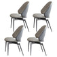 1/4/5 Pieces Modern Rectangle Dining Set Sintered Stone Top Dinette Table Set 4 White Chairs Clearhalo 'Dining Room Sets' 'Dining Tables & Seating' 'dining_room_set' 'furn' 'furn_dining_room_set' 'Furniture' 'Kitchen & Dining Furniture' 6239767