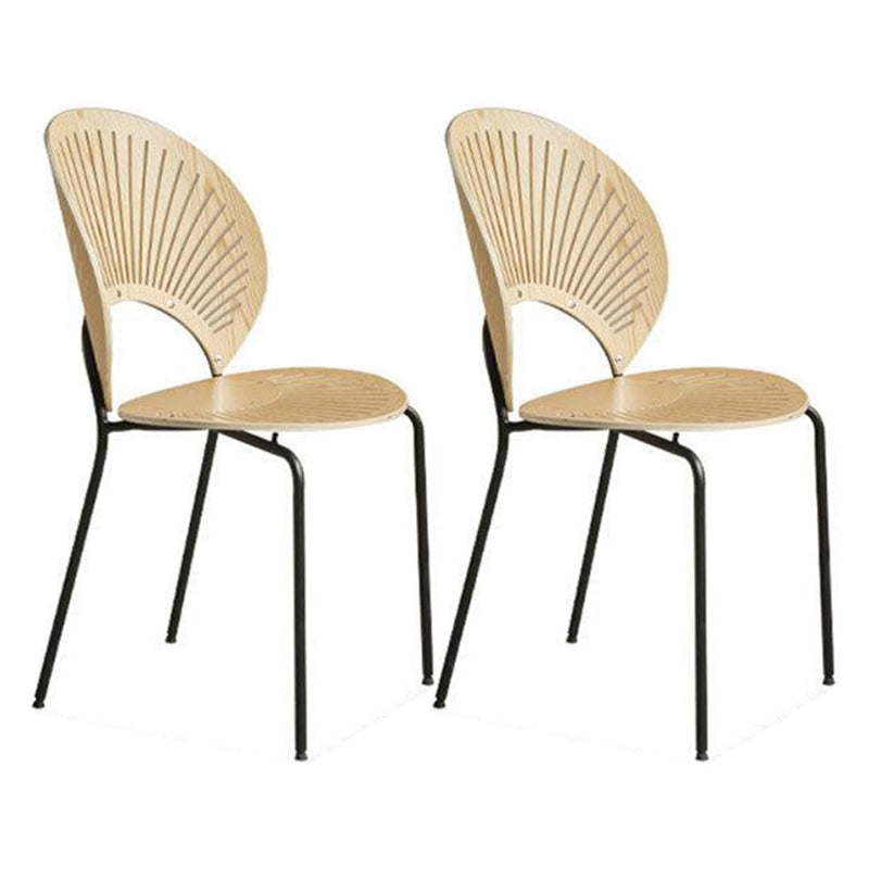 1/2/3/4 piezas Juego de comedor moderno Mesa redonda de madera maciza con sillas de plástico