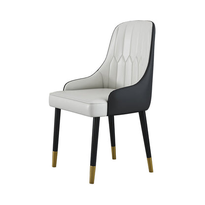 Ensemble de restauration en pierre moderne 1/4/5 pièces Table à manger ronde avec chaises rembourrées