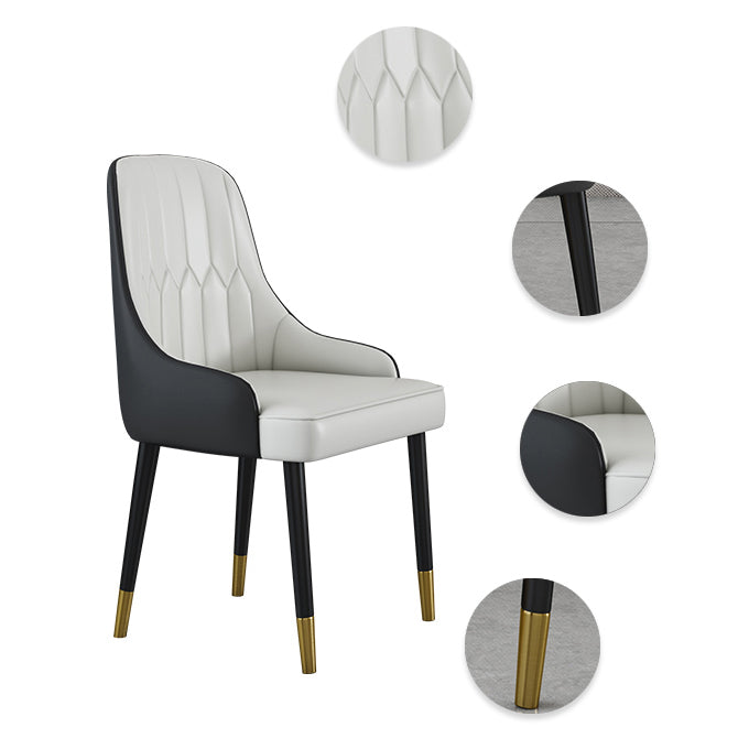 Ensemble de restauration en pierre moderne 1/4/5 pièces Table à manger ronde avec chaises rembourrées