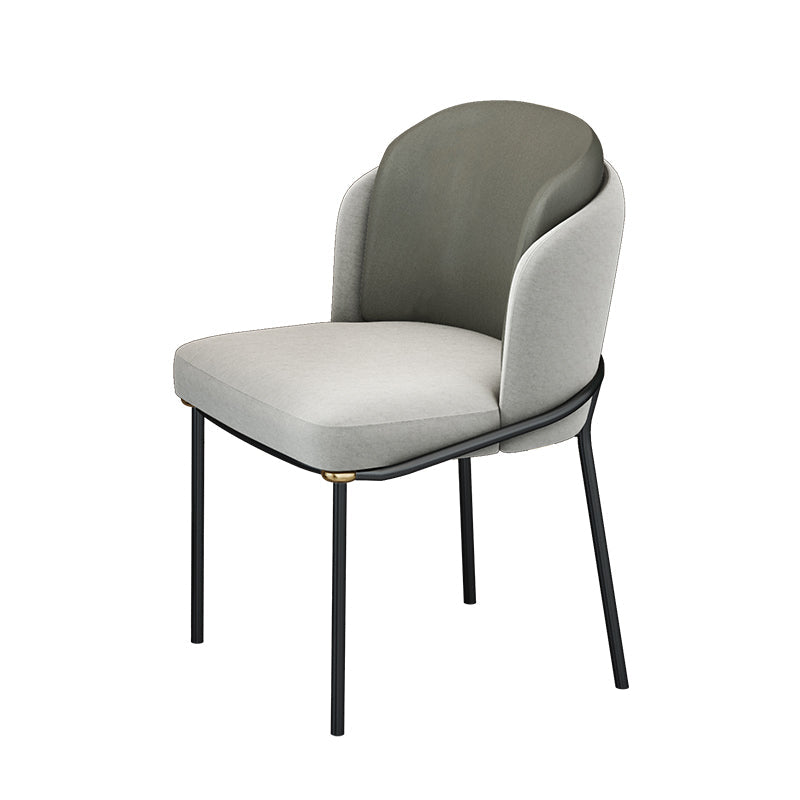 Contemporary Stone Dining Set 1/4/5 Pieces Round Dining Table Set with Padded Chairs 1 Grey Chair Clearhalo 'Dining Room Sets' 'Dining Tables & Seating' 'dining_room_set' 'furn' 'furn_dining_room_set' 'Furniture' 'Kitchen & Dining Furniture' 6239864