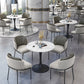 Contemporary Stone Dining Set 1/4/5 Pieces Round Dining Table Set with Padded Chairs Clearhalo 'Dining Room Sets' 'Dining Tables & Seating' 'dining_room_set' 'furn' 'furn_dining_room_set' 'Furniture' 'Kitchen & Dining Furniture' 6239865