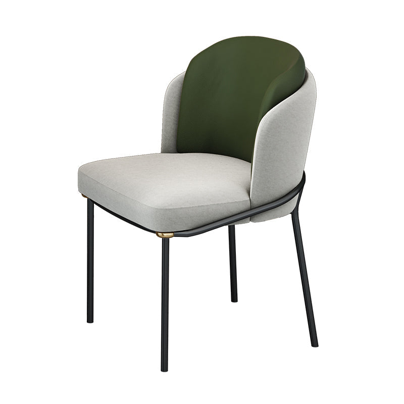 Contemporary Stone Dining Set 1/4/5 Pieces Round Dining Table Set with Padded Chairs 1 Green Chair Clearhalo 'Dining Room Sets' 'Dining Tables & Seating' 'dining_room_set' 'furn' 'furn_dining_room_set' 'Furniture' 'Kitchen & Dining Furniture' 6239866