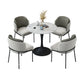 Contemporary Stone Dining Set 1/4/5 Pieces Round Dining Table Set with Padded Chairs Clearhalo 'Dining Room Sets' 'Dining Tables & Seating' 'dining_room_set' 'furn' 'furn_dining_room_set' 'Furniture' 'Kitchen & Dining Furniture' 6239871