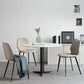 White Stone Dining Set for Home 1/4/5 Pieces Modern Round Table Set 4 Pieces: Table, 3 Chairs Clearhalo 'Dining Room Sets' 'Dining Tables & Seating' 'dining_room_set' 'furn' 'furn_dining_room_set' 'Furniture' 'Kitchen & Dining Furniture' 6239878