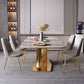 Modern Dining Table Set 1/5/7 Pcs Sintered Stone Dining Table with Armless Chairs Dining Room Sets 4 Piece Set Clearhalo 'Dining Room Sets' 'Dining Tables & Seating' 'dining_room_set' 'furn' 'furn_dining_room_set' 'Furniture' 'Kitchen & Dining Furniture' 6239940