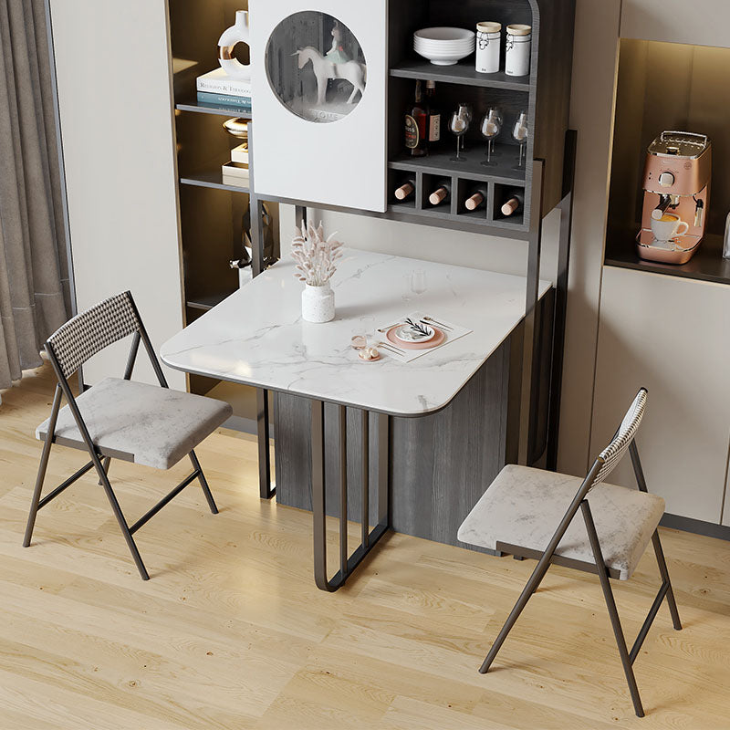 Modern Furniture Dining Set 1/3/5 Pcs Folding Table with Dining Upholstered Chairs Dining Room Sets 2 Piece Set Clearhalo 'Dining Room Sets' 'Dining Tables & Seating' 'dining_room_set' 'furn' 'furn_dining_room_set' 'Furniture' 'Kitchen & Dining Furniture' 6239978