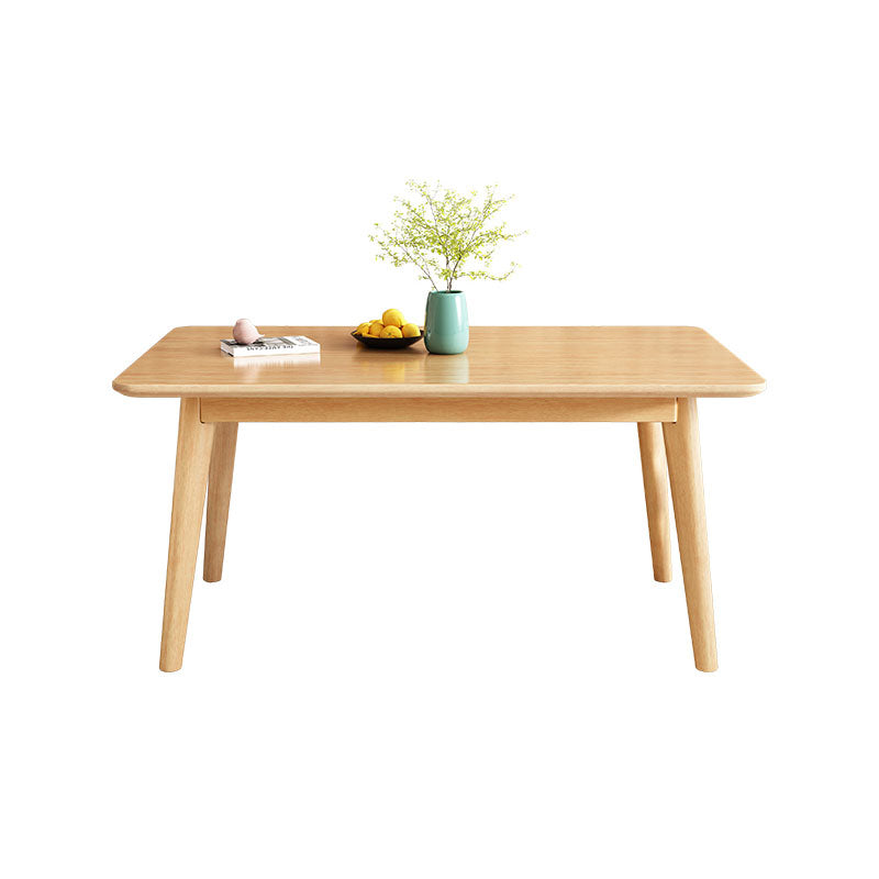 Traditional Dining Table Set 1/2/5/7 Pcs Solid Wood Dining Table and Cow Horn Chairs Wood 63"L x 31"W Clearhalo 'Dining Room Sets' 'Dining Tables & Seating' 'dining_room_set' 'furn' 'furn_dining_room_set' 'Furniture' 'Kitchen & Dining Furniture' 6240015