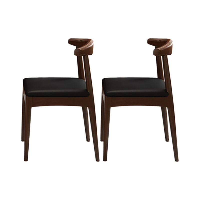 Traditional Dining Table Set 1/2/5/7 Pcs Solid Wood Dining Table and Cow Horn Chairs 2 Brown Chairs Clearhalo 'Dining Room Sets' 'Dining Tables & Seating' 'dining_room_set' 'furn' 'furn_dining_room_set' 'Furniture' 'Kitchen & Dining Furniture' 6240016