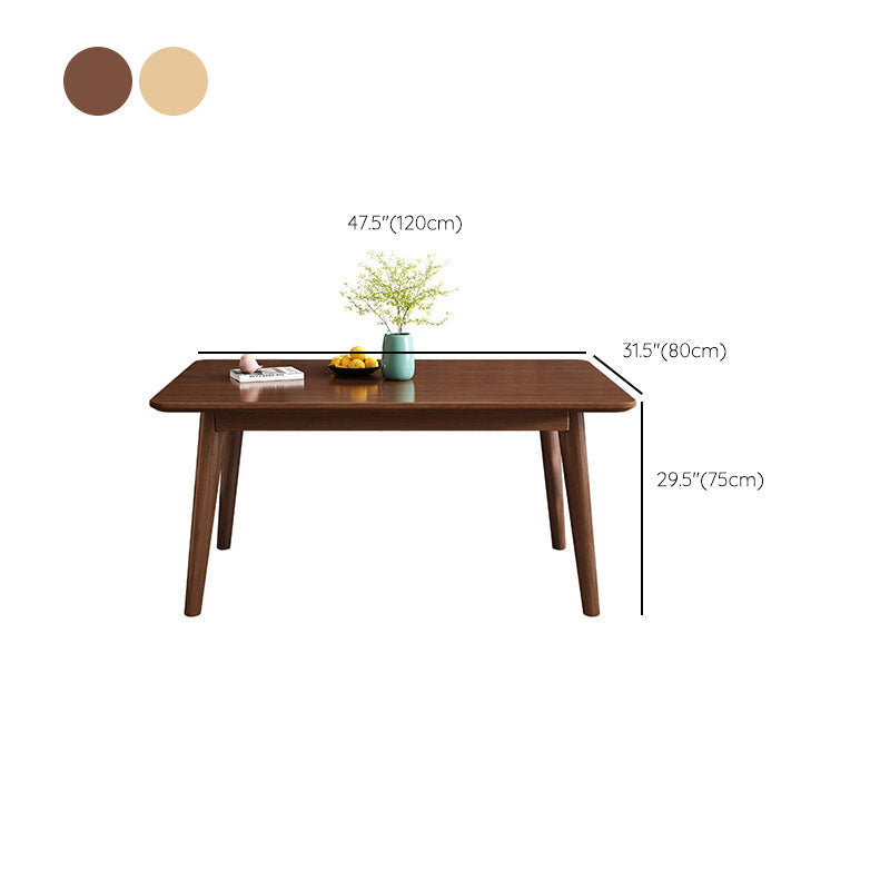 Traditional Dining Table Set 1/2/5/7 Pcs Solid Wood Dining Table and Cow Horn Chairs Clearhalo 'Dining Room Sets' 'Dining Tables & Seating' 'dining_room_set' 'furn' 'furn_dining_room_set' 'Furniture' 'Kitchen & Dining Furniture' 6240027