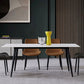 Ensemble de salle à manger moderne en métal avec chaises à dossier solide, ensemble de dinette 1/2/4/5/7 pièces