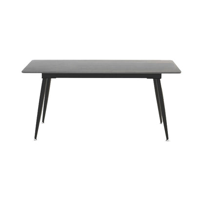 Ensemble de salle à manger moderne en métal avec chaises à dossier solide, ensemble de dinette 1/2/4/5/7 pièces