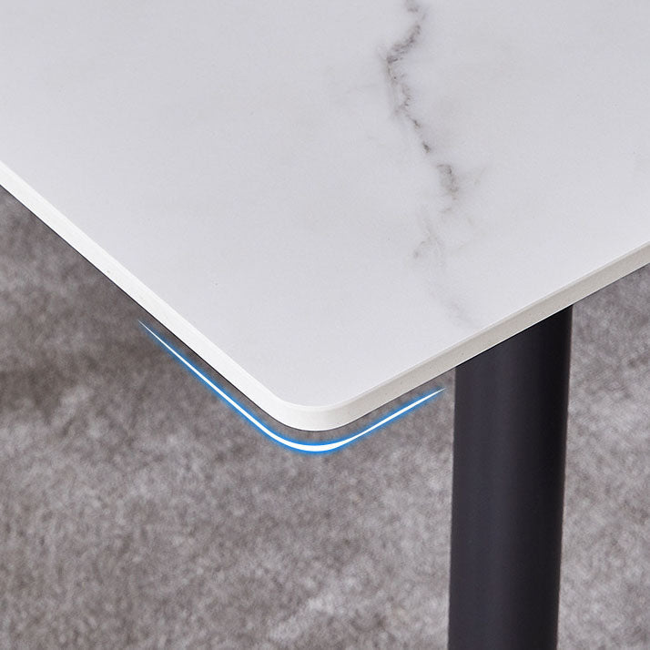 Ensemble de salle à manger moderne en métal avec chaises à dossier solide, ensemble de dinette 1/2/4/5/7 pièces