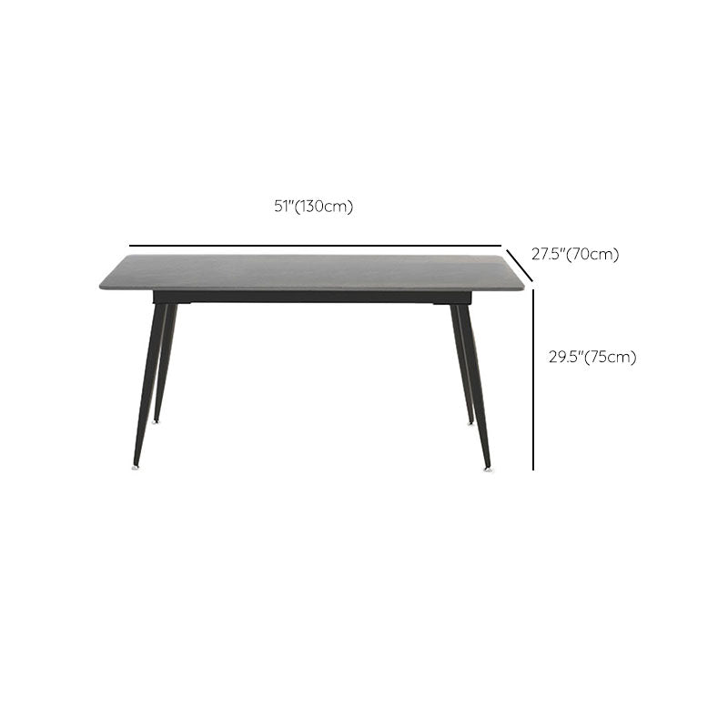 Ensemble de salle à manger moderne en métal avec chaises à dossier solide, ensemble de dinette 1/2/4/5/7 pièces