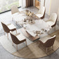 Modern Dining Set 1/5/7 Pcs Sintered Stone Top Table with Dining Upholstered Chairs Clearhalo 'Dining Room Sets' 'Dining Tables & Seating' 'dining_room_set' 'furn' 'furn_dining_room_set' 'Furniture' 'Kitchen & Dining Furniture' 6240051