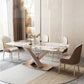 Modern Dining Set 1/5/7 Pcs Sintered Stone Top Table with Dining Upholstered Chairs Dining Room Sets 4 Piece Set Clearhalo 'Dining Room Sets' 'Dining Tables & Seating' 'dining_room_set' 'furn' 'furn_dining_room_set' 'Furniture' 'Kitchen & Dining Furniture' 6240052