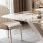 Modern Dining Set 1/5/7 Pcs Sintered Stone Top Table with Dining Upholstered Chairs Clearhalo 'Dining Room Sets' 'Dining Tables & Seating' 'dining_room_set' 'furn' 'furn_dining_room_set' 'Furniture' 'Kitchen & Dining Furniture' 6240053