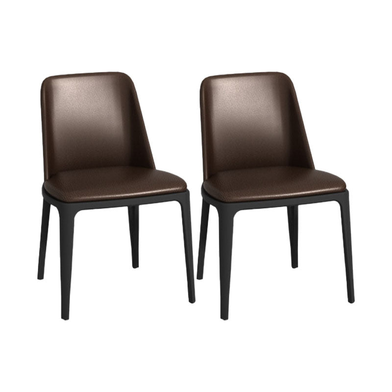 Eigentijdse zwarte eettafelset 1/2/7-delige metalen eetset met gevoerde stoelen