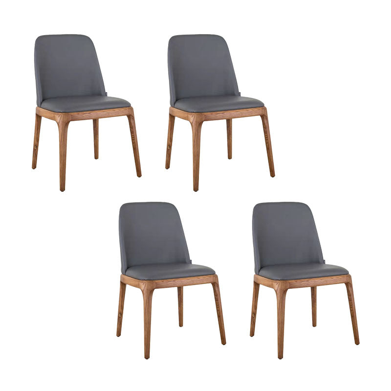 Modern Rectangle Dining Table Set 1/4/5/7 Pieces Dinette Set with Wooden Frame 4 Grey Chairs Clearhalo 'Dining Room Sets' 'Dining Tables & Seating' 'dining_room_set' 'furn' 'furn_dining_room_set' 'Furniture' 'Kitchen & Dining Furniture' 6240083
