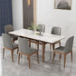 Modern Rectangle Dining Table Set 1/4/5/7 Pieces Dinette Set with Wooden Frame Clearhalo 'Dining Room Sets' 'Dining Tables & Seating' 'dining_room_set' 'furn' 'furn_dining_room_set' 'Furniture' 'Kitchen & Dining Furniture' 6240085