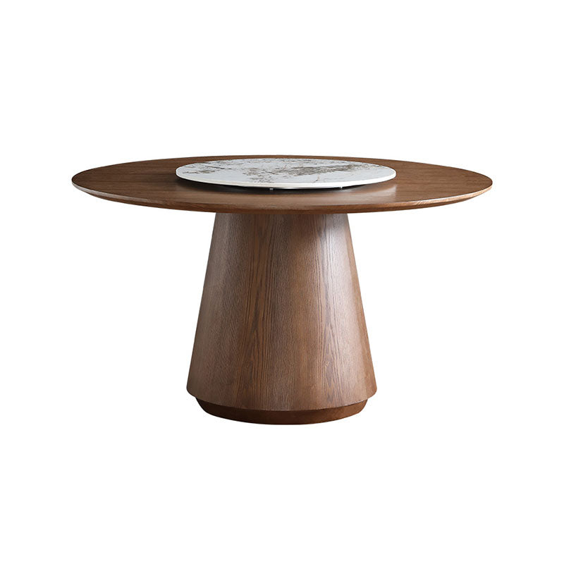 Table à manger ronde Ensemble 1/4/5/7 PCS Table à manger en bois massif et chaises arrière solides