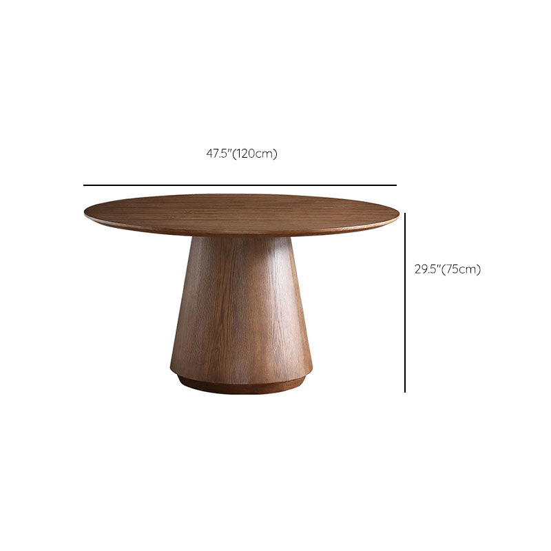 Table à manger ronde Ensemble 1/4/5/7 PCS Table à manger en bois massif et chaises arrière solides