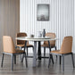 Ensemble de Table à manger en marbre, 1/4/5 pièces, Table à manger ronde et chaises à cadre en bois massif