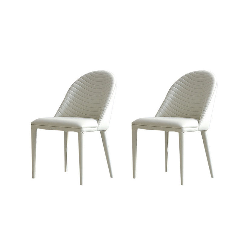 Glam Dinette Set with Solid Back Chairs 1/2/4/6/7/8 Pieces Glossy White Dining Table Set 2 Beige Chairs Clearhalo 'Dining Room Sets' 'Dining Tables & Seating' 'dining_room_set' 'furn' 'furn_dining_room_set' 'Furniture' 'Kitchen & Dining Furniture' 6240188