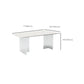 Glam Dinette Set with Solid Back Chairs 1/2/4/6/7/8 Pieces Glossy White Dining Table Set Clearhalo 'Dining Room Sets' 'Dining Tables & Seating' 'dining_room_set' 'furn' 'furn_dining_room_set' 'Furniture' 'Kitchen & Dining Furniture' 6240204