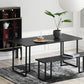 Ensemble de salle à manger moderne 1/2 pièces, Table à manger rectangulaire en bois pour salon