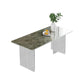Moderna 1/4/5/7 Piezas Juego de comedor Rectangle Table de comedor de piedra para comedor
