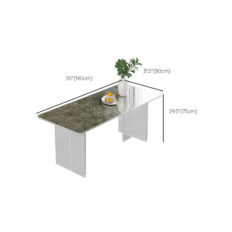 Moderna 1/4/5/7 Piezas Juego de comedor Rectangle Table de comedor de piedra para comedor
