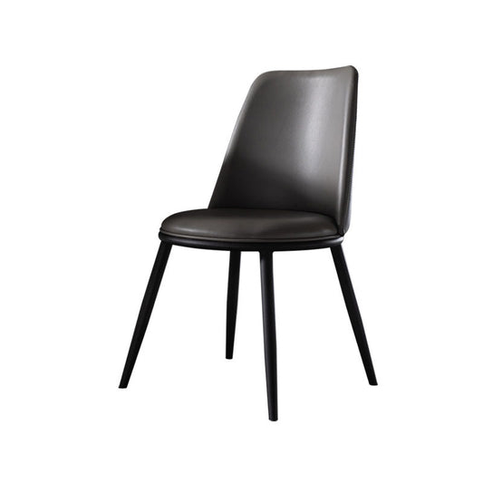 モダンなダイニングテーブルセット1/4 PCSファックレザーの椅子付き焼結された石のダイニングテーブル