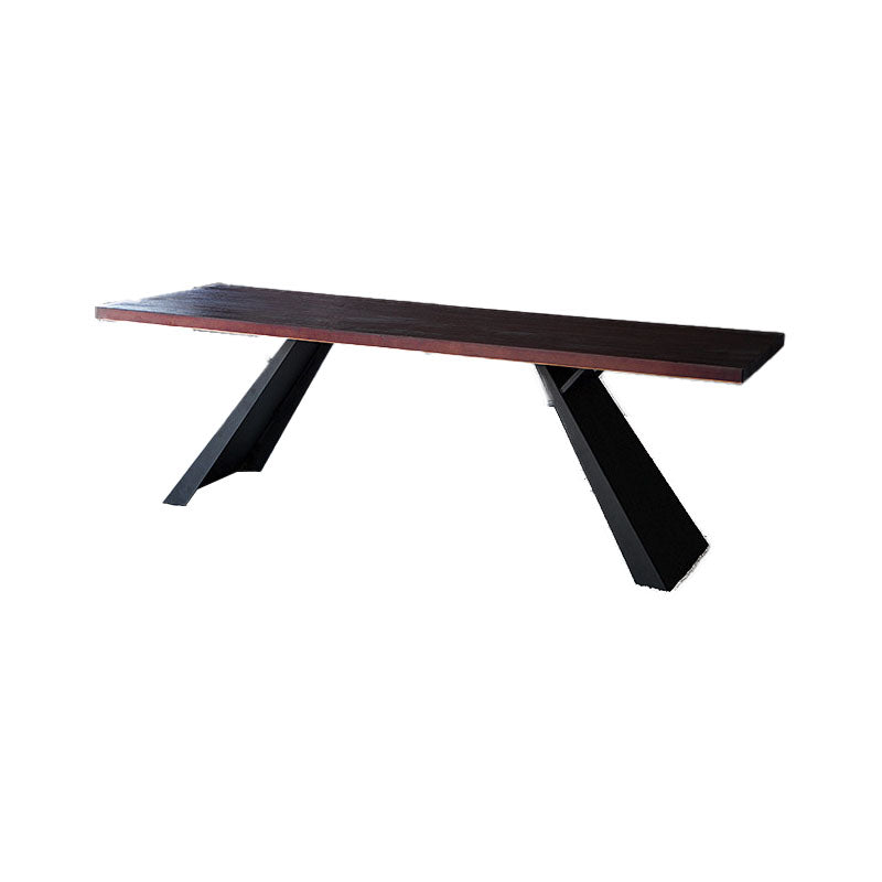 Pièces modernes 1/5 pièces Set Rectangle Table à manger en bois pour salle à manger