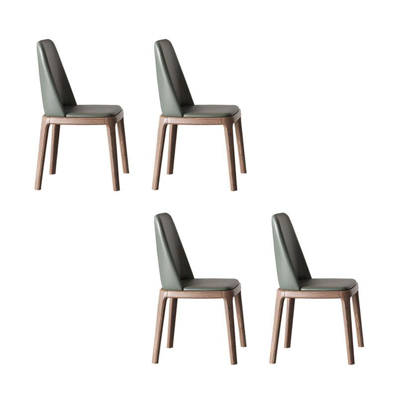 Round Dining Table Set 1/4/5/7 Pcs Solid Wood Frame Dining Table and Chairs 4 Green Chairs Clearhalo 'Dining Room Sets' 'Dining Tables & Seating' 'dining_room_set' 'furn' 'furn_dining_room_set' 'Furniture' 'Kitchen & Dining Furniture' 6240297