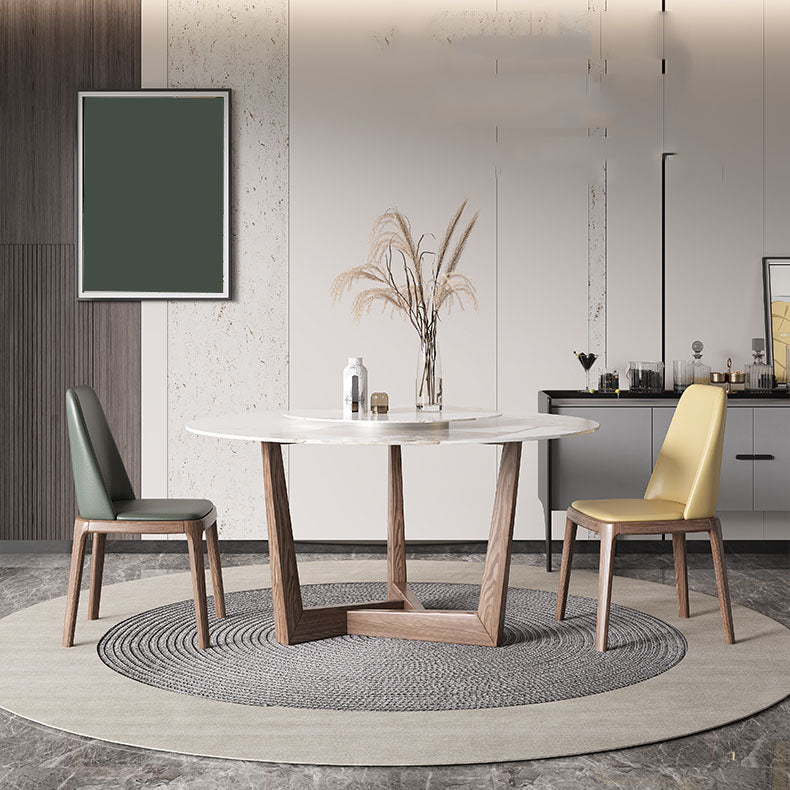 Round Dining Table Set 1/4/5/7 Pcs Solid Wood Frame Dining Table and Chairs Clearhalo 'Dining Room Sets' 'Dining Tables & Seating' 'dining_room_set' 'furn' 'furn_dining_room_set' 'Furniture' 'Kitchen & Dining Furniture' 6240300
