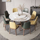 Round Dining Table Set 1/4/5/7 Pcs Solid Wood Frame Dining Table and Chairs 9 Pieces: Table, 8 Chairs Clearhalo 'Dining Room Sets' 'Dining Tables & Seating' 'dining_room_set' 'furn' 'furn_dining_room_set' 'Furniture' 'Kitchen & Dining Furniture' 6240306