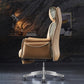 29" Wide Contemporary Managers Chair Orange Leather Executive Chair Clearhalo 'furn' 'furn_office_chair' 'Furniture' 'Office Chairs' 'Office Furniture' 'office_chair' 6240310