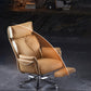 29" Wide Contemporary Managers Chair Orange Leather Executive Chair Clearhalo 'furn' 'furn_office_chair' 'Furniture' 'Office Chairs' 'Office Furniture' 'office_chair' 6240326