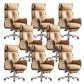 29" Wide Contemporary Managers Chair Orange Leather Executive Chair Faux Leather 8 Piece Set With Footrest Clearhalo 'furn' 'furn_office_chair' 'Furniture' 'Office Chairs' 'Office Furniture' 'office_chair' 6240336