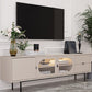 Console TV contemporaine en bois avec rangement fermé, support multimédia TV pour salon