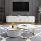 Glam Stone TV Console Enclosed Storage TV Media Stand for Living Room Clearhalo 'furn' 'furn_tv_stands_entertainment_centers' 'Furniture' 'Living Room Furniture' 'TV Stands & Entertainment Centers' 'TV Stands & Media Storage Furniture' 'tv_stands_entertainment_centers' 6240418