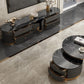 Glam Stone TV Console Enclosed Storage TV Media Stand for Living Room Clearhalo 'furn' 'furn_tv_stands_entertainment_centers' 'Furniture' 'Living Room Furniture' 'TV Stands & Entertainment Centers' 'TV Stands & Media Storage Furniture' 'tv_stands_entertainment_centers' 6240430