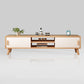 Scandinavian Wood TV Stand Console Open Shelving TV Media Stand for Living Room Natural Wood White Clearhalo 'furn' 'furn_tv_stands_entertainment_centers' 'Furniture' 'Living Room Furniture' 'TV Stands & Entertainment Centers' 'TV Stands & Media Storage Furniture' 'tv_stands_entertainment_centers' 6240444